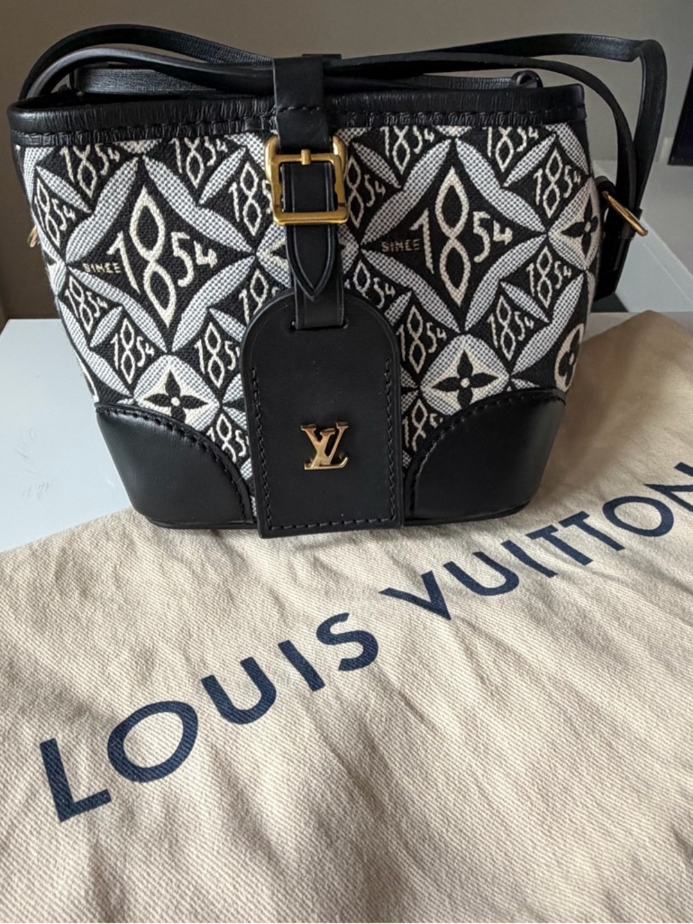 Louis Vuitton Noe Mini Since 1854 Jacquard Bucket Crossbody Bag - Picture 13 of 13